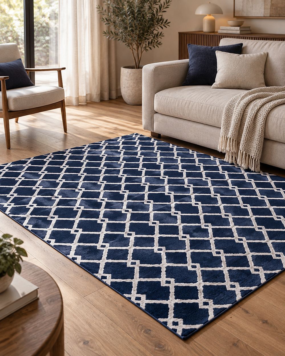 Rug SERRES Blue 140 x 200 cm
