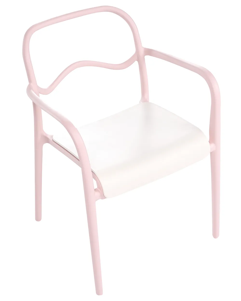 Gartenstuhl 2er Set THASOS Kunststoff Pastellrosa_1045709