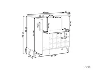 Wine Cabinet ELISTON Light Brown_969179