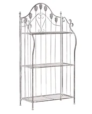 Regal VISANO 59 cm 123 cm Metall Grau_1029390