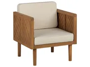 Lounge Set mit Tisch und Ottomane 5-Sitzer BARATTI Akazienholz Braun_830579