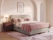 Boxspringbett mit Stauraum Stoff REGENT 180 x 200 cm Taupe_1065388