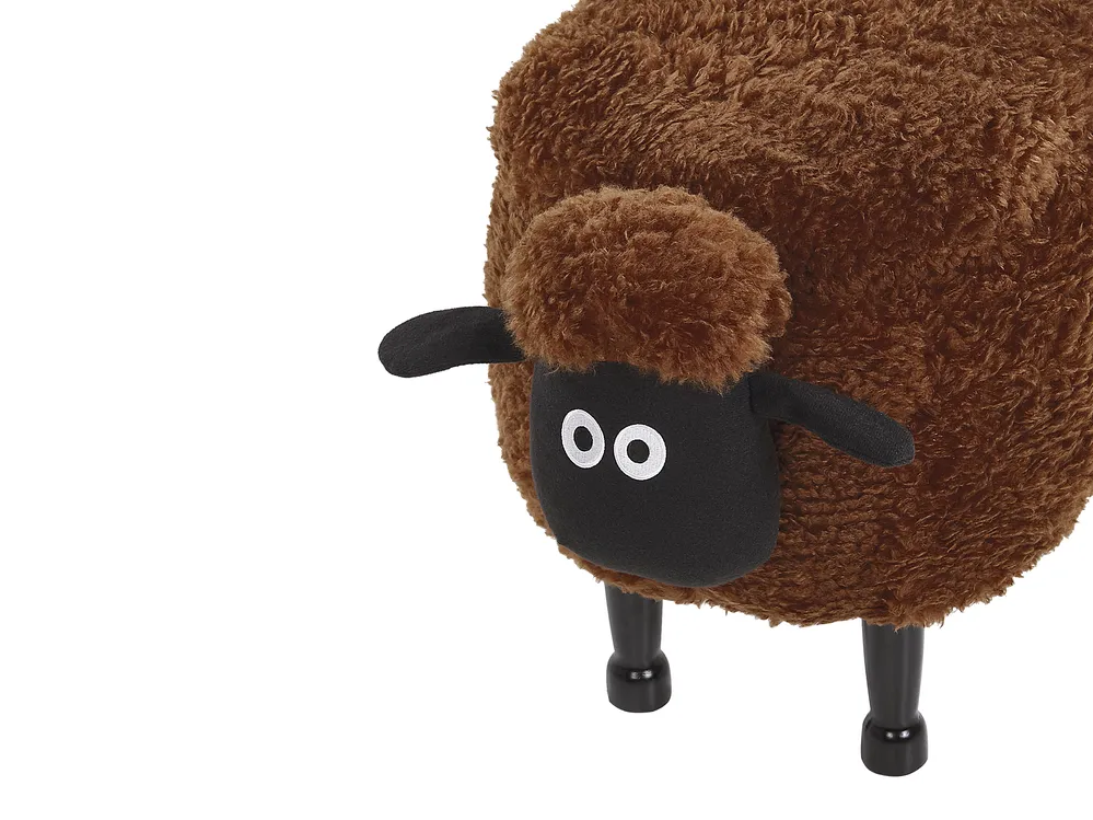 Tierhocker mit Stauraum SHEEP Schaf Stoff Braun_783624