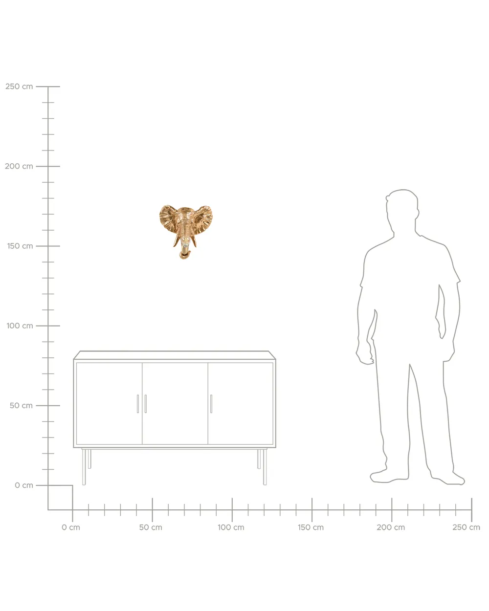 Wandlampe Elefant ELEPHANTI Gold_1003901