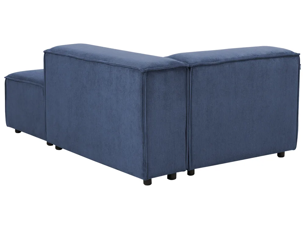 Linksseitige Chaiselongue ARDAL Cord Dunkelblau_1008665