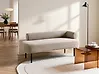 Rechtsseitige Chaiselongue MIRMANDE Stoff Hellbraun