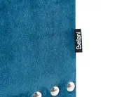 Pouf mit Stauraum LORETTO Samtstoff Dunkelblau_1049813