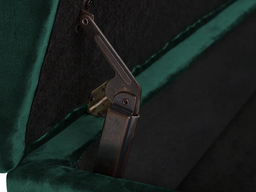 Right-Hand Chaise Longue LUIRO with Storage Velvet Dark Green_772125