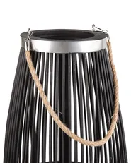 Laterne TAHITI 84 cm Bambus Schwarz_734288
