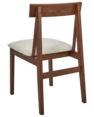 Esszimmerstuhl 2er Set ISLE Holz Braun / Beige_945349