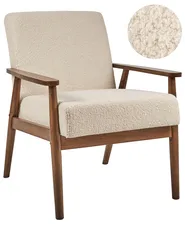 Sessel ESRUM Bouclé Dunkelbraun / Beige_943384