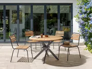Gartentisch CISSONE 110 cm 110 cm Akazienholz Braun_933405