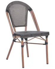 Gartenstuhl 4er Set RIFREDDO Polyrattan Grau_1062342