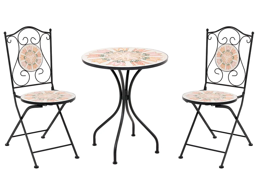 Bistro Set SETTALA Metal Multicolour_1155737