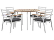 Gartenmöbel Set 4-Sitzer CAVOLI inkl. Kissen Metall Grau_777400