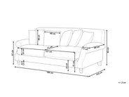 Sofa 2-Sitzer EIKE Stoff Cremeweiß_733451
