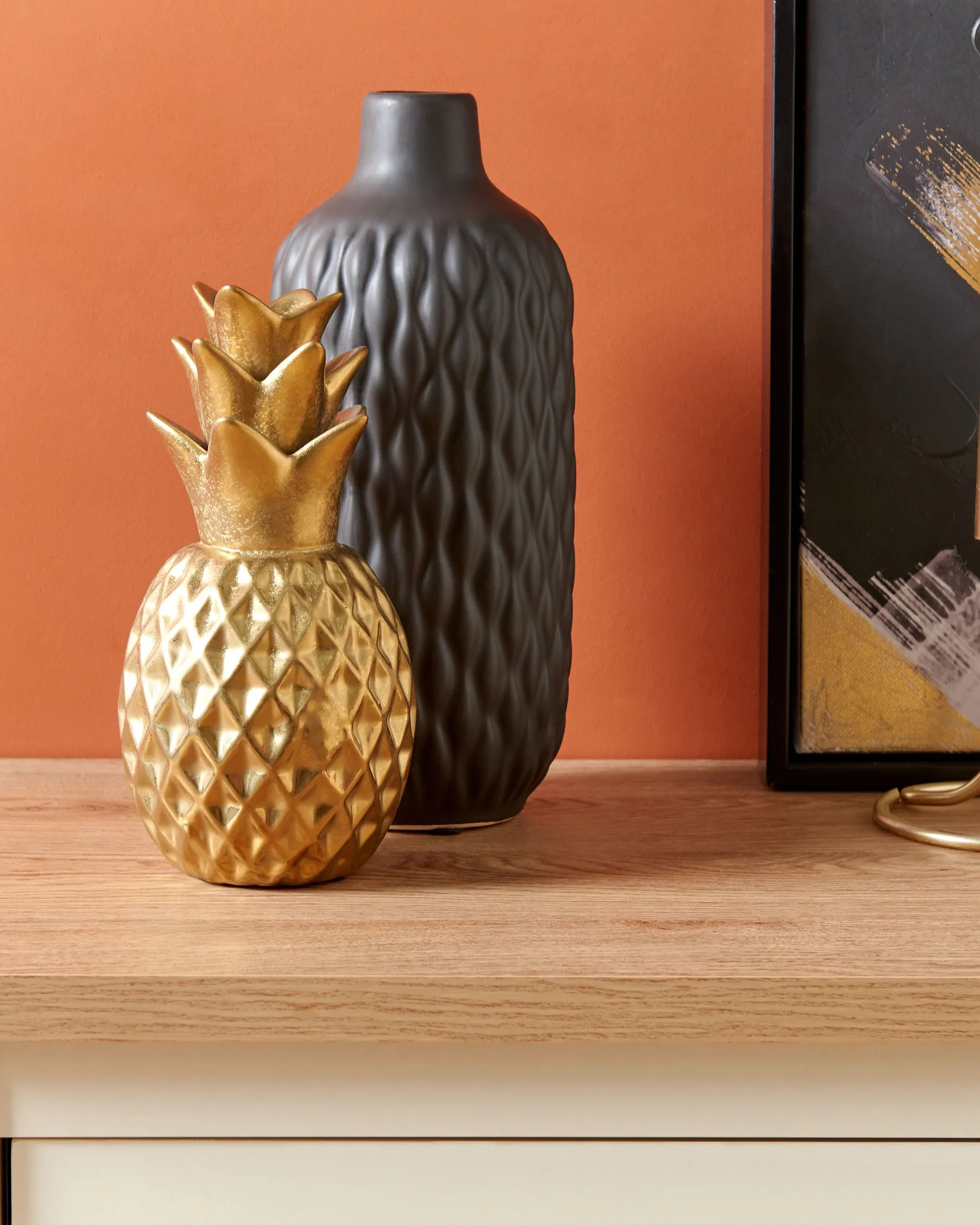 Dekofigur Ananas TYANA Keramik Gold_735273