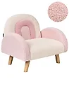 Kindersessel Regenbogen OMBO Bouclé Pastellrosa