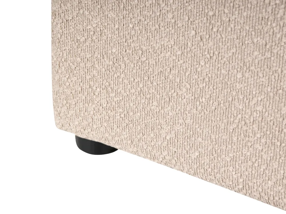 Ottoman Bed QUILLIEN Boucle Beige 140 x 200 cm (EU Double)_989887