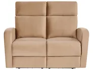 Sofa elektrisch verstellbar 2-Sitzer VERDAL Samtstoff Hellbraun_1081357