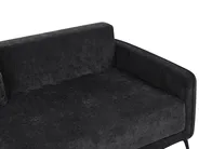 Schlafsofa 3-Sitzer HEMING Chenillegewebe Schwarz_1123927