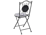 Bistro Set SIPONTO Metall Weiß / Blau_1155719