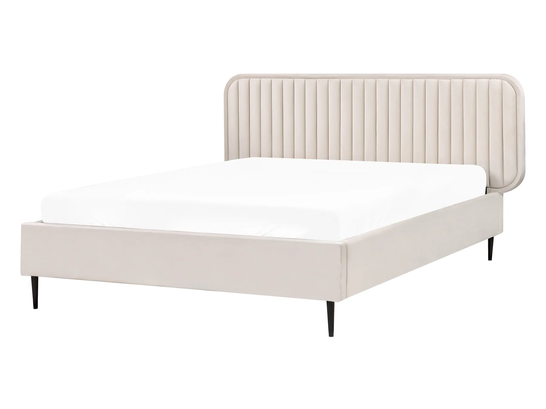 Bed Velvet BRIN 140 x 200 cm (EU Double) Beige_942033