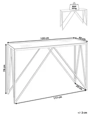 Console Table WESO Tempered Glass Gold_824975