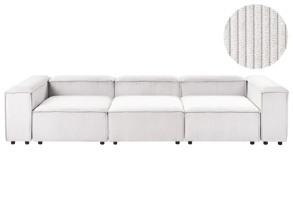 Modulsofa 3-Sitzer ARDAL Cord Cremeweiß