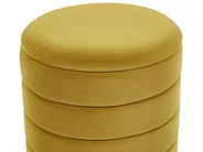 Pouf mit Stauraum 2er Set GARLAND Samtstoff Senfgelb_772410