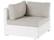 Garten Ecksofa mit Tisch 4-Sitzer SANO modular Polyrattan Weiß linksseitig_741331