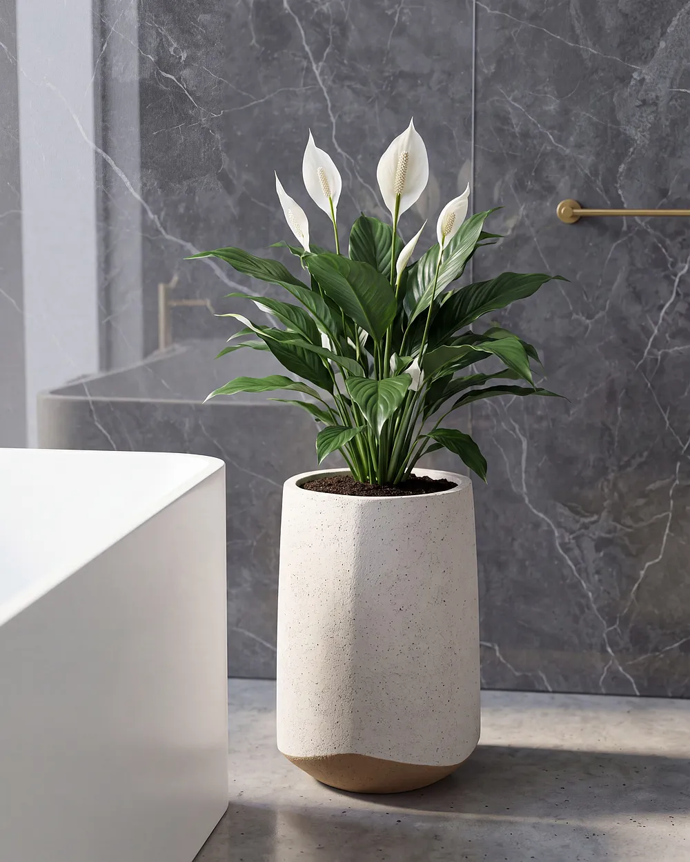 Plant Pot JAUNTAL  32 cm Off-White