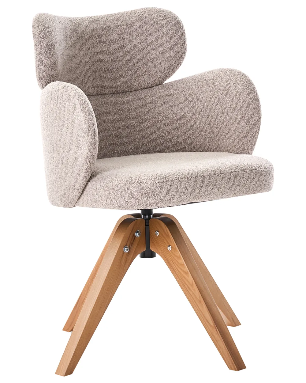 Esszimmerstuhl drehbar MARCY Bouclé Beige_1092264