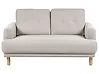 Sofa 2-Sitzer TUVE Stoff Taupe