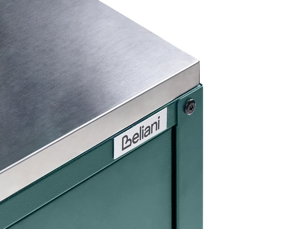 Outdoor-Küchenset mit Bartisch 2-teilig MAENZA Grün Metall_1045200