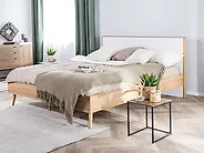 Bed SERRIS 160 x 200 cm (EU King Size) Light Brown_1169885