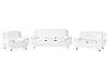 Sofa Set 6-Sitzer LEIRA Kunstleder Weiß