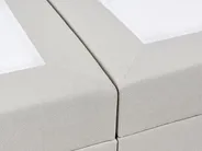 Boxspringbett mit Stauraum ESQUIRE Stoff Cremeweiß 180 x 200 cm_1016156