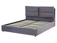 Postelja s prostorom za shranjevanje BATILLY Žamet Siva 160 x 200 cm_763507