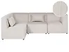 Modul Ecksofa 4-Sitzer LEMVIG Cord Beige rechtsseitig