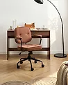 Schreibtischstuhl PAWNEE Stoff Goldbraun