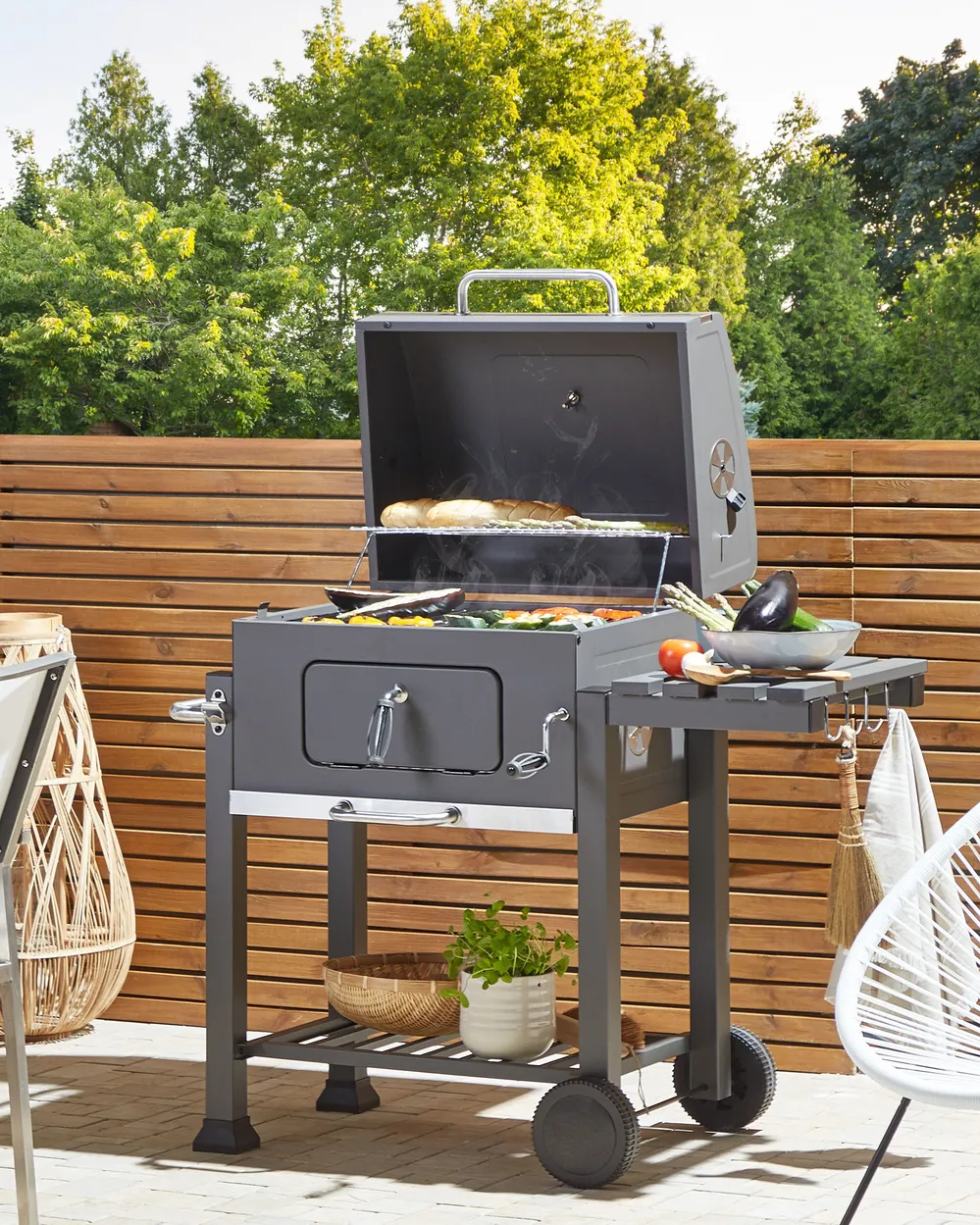 Holzkohlegrill PAVLOF Metall Schwarz_816055