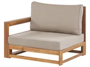 Garten Ecksofa mit Tisch 5-Sitzer TIMOR modular zertifiziertes Akazienholz Hellbraun_905755
