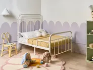 Mitwachsendes Kinderbett Metall ANAIS 90 x 200 cm Cremeweiß_1033413