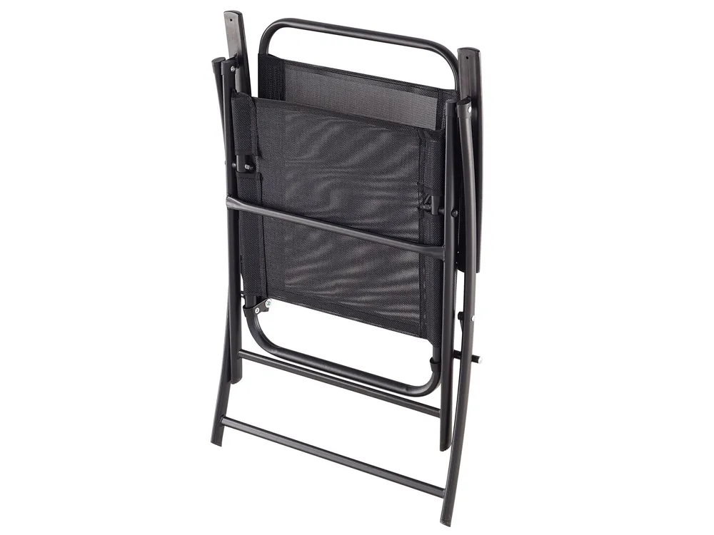 Gartenmöbel Set 6-Sitzer LIVO Metall Schwarz_679135