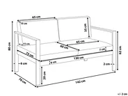 Lounge Set mit Tisch 4-Sitzer SALERNO Metall Dunkelgrau_800360