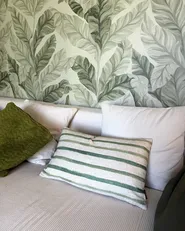 Coussin KAFRA 30 x 50 cm Vert À rayure_982881