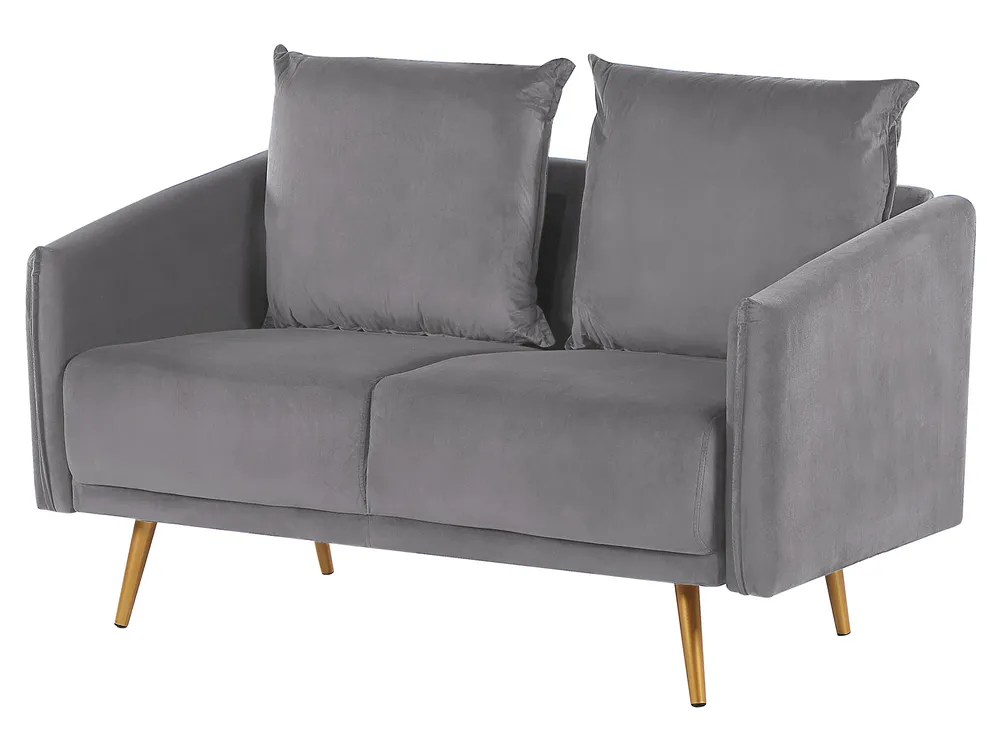 Sofa Set 5-Sitzer MAURA Samtstoff Grau_789168