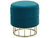 Pouf mit Stauraum ELGIN Samtstoff Blaugrün