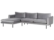 Corner Sofa 4 Seater VINTERBRO Velvet Grey Right Hand_900549